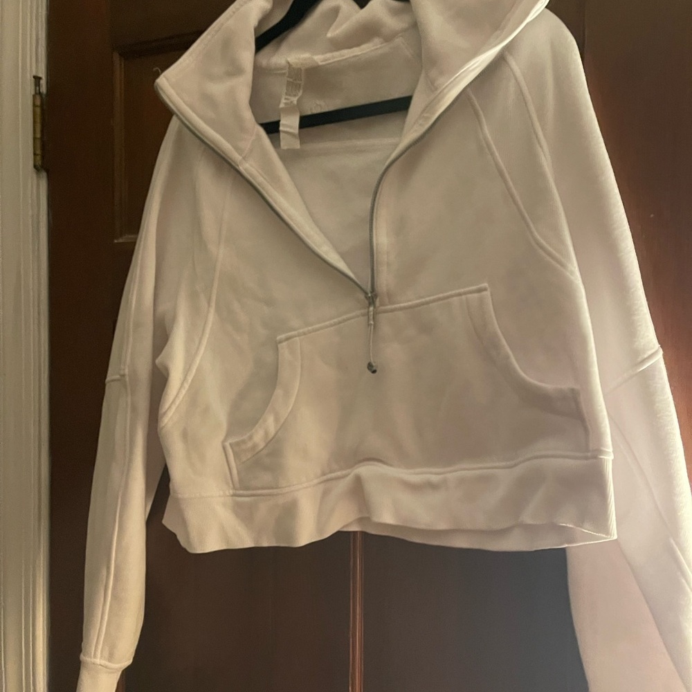 Lululemon Athletica White Zip-Up Hoodie